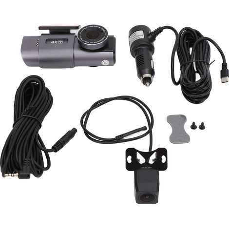 Caméra de tableau de bord avant et arrière, capteur G, Mode de stationnement, enregistrement en boucle, 4K 1080P HD, enregistreur de conduite WIFI avec contrôle APP pour voiture (1/5)