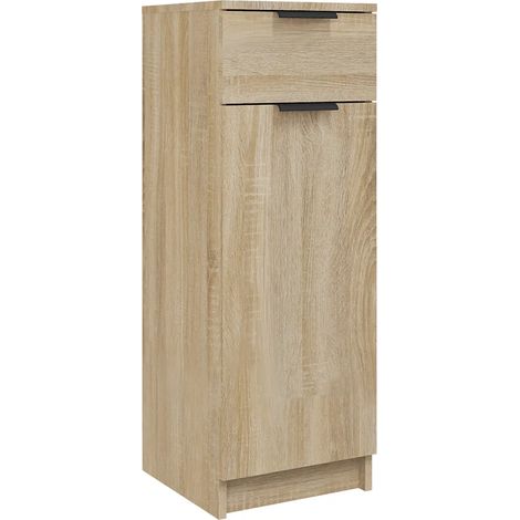 Mobiletto da bagno classico 32 x 33,5 x 90 cm in legno composito effetto rovere Sonoma 020047986