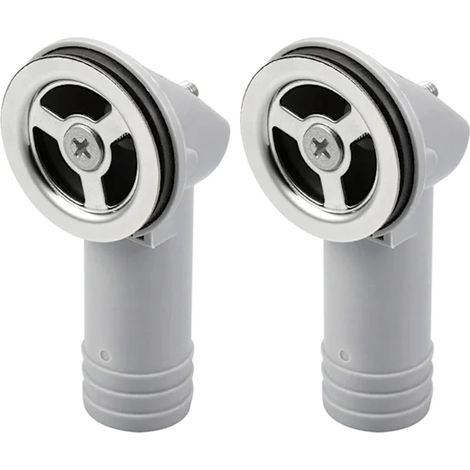 Lot de 2 tuyaux de trop-plein pour lavabo - Interface ronde