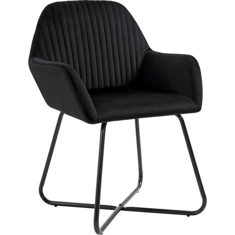 Maison Exclusive - Chaises à manger lot de 6 noir velours