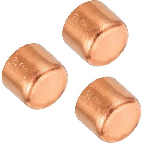 Cuivre Tuyau Extrémité Cap 15,07mm(0,59") ID 3 Paquet (1/5)
