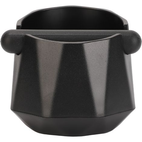 Multifunctional black ABS non-slip coffee grounds container with bar for kitchen, office, coffee bar, jewel shape (1/5)
