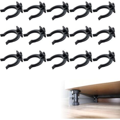 Clip de Panneau de Bain, Clip de Plinthe Cuisine, Fixations, Clip de Fixation pour Plinthes, Clip pour Plinthe, Clip Plinthe, Plinthe Cuisine, Clip de Plinthe, 15 Pièces, Noir (1/5)
