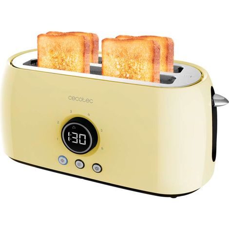Cecotec Grille-pain verticaux numérique ClassicToast 15000 Yellow Extra Double (1/5)