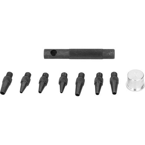 Kit de perforation avec têtes interchangeables pour le poinçonnage du cuir, les œillets et les poinçons ronds (2-5 mm) (1/5)