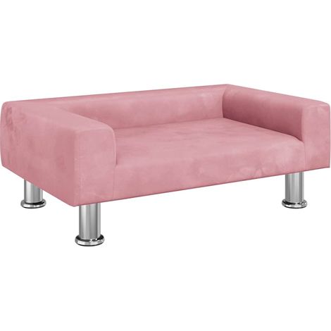 Cama para perros de terciopelo rosa 70x45x26,5 cm vidaXL (1/5)