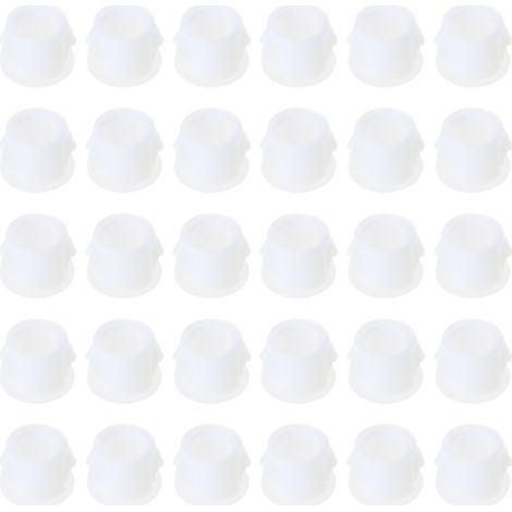 Bouchons de trous blancs, 30 pièces, boutons-Boucle de 10 mm (1/5)