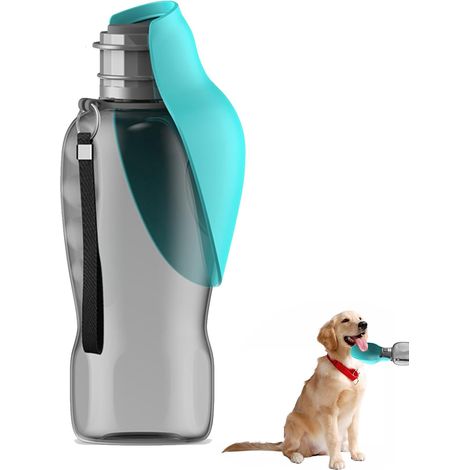800 ml tragbare Hundewasserflasche mit Trinkbrunnen, auslaufsichere Hundewasserflasche zum Spazierengehen, Wandern und für draußen (1/5)
