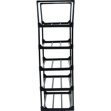 Étagère à chaussures multifonctionnelle à plusieurs niveaux et grande capacité pour dressing, hall, chambre, entrée, 1 colonne, 5 niveaux (1/5)