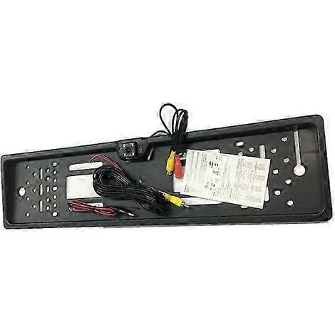 Caméra de recul pour voiture avec cadre de plaque d'immatriculation européen, éclairage LED 4/8/12 LED, étanche, vision nocturne, caméra de recul (1/5)