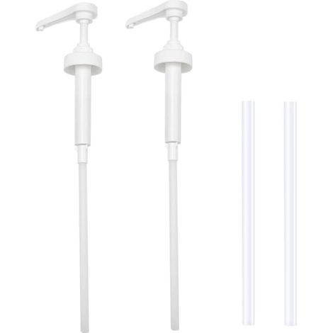 Juego de 2 dosificadores de plástico reutilizables para jarabe, compatibles con botellas de jarabe para especias o café.