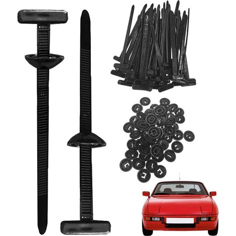 Lot de 100 attaches de câble serre-câbles pour réparation - Support en nylon résistant aux UV - Utilisation universelle pour voiture, maison, réparation et machines (1/5)