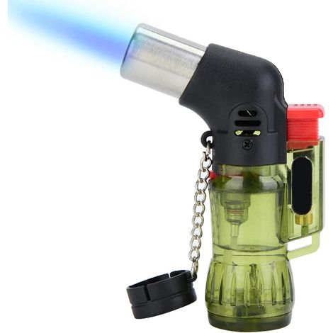 Briquet à gaz vert coupe-vent pour barbecue
