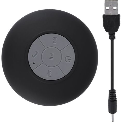 Enceinte Bluetooth étanche portable avec ventouse pour musique en extérieur (Noir) (1/5)