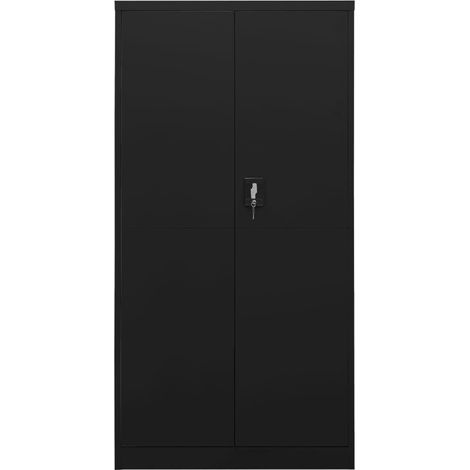 Maison Exclusive - Armadio con Ripiani Nero 90x40x180 cm in Acciaio