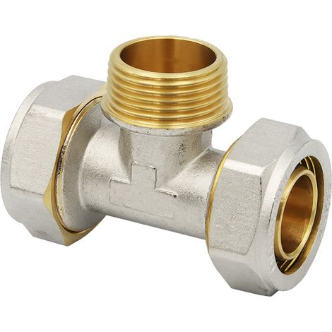 Klemmring Schraubfitting T-Stück 32x3 mm 1 Zoll Aussengewinde (1/5)