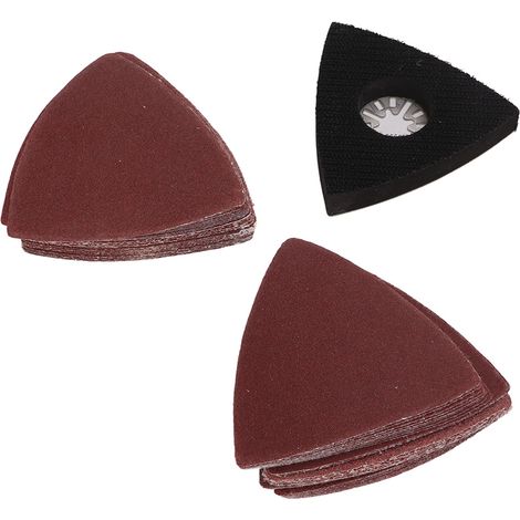 51-teiliges Multifunktions-Schleifpapierset mit 80 mm dreieckigen Schleifpads in den Körnungen 60, 80, 120, 180 und 240 (1/5)