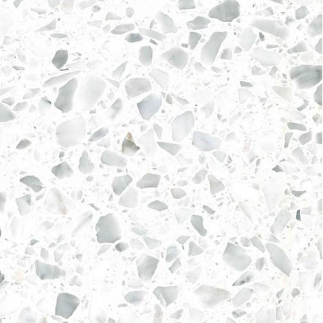 Decoon – Carrelage effet marbre terrazzo blanc 60 x 60 cm – Finition mate – Éclats gris – Résistant à l'usure et facile à entretenir (1/5)