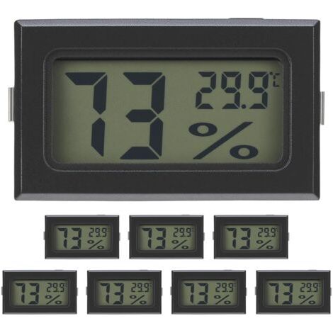 Set di 8 termometri-igrometri digitali - 48 x 29 x 15 mm - Monitor compatti per temperatura e umidità interne (1/5)