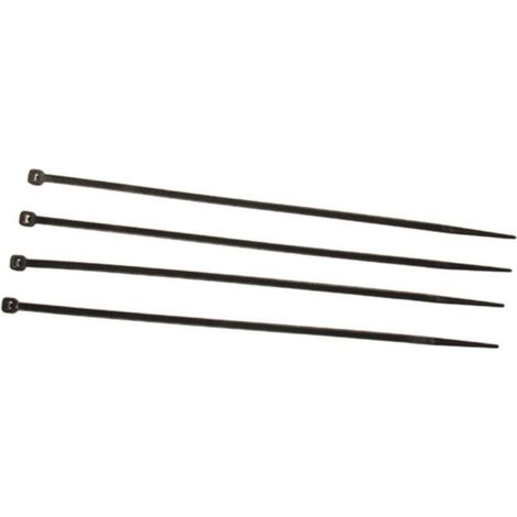 100 Colliers de serrage 200mmx4.8mm noirs