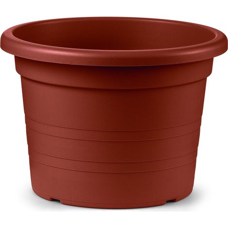 Vaso Cilindro 100 con Rulli  100 cm - Terra cotta