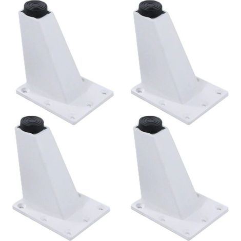 Pieds de meubles pour canapés, tables, armoires, tables basses, téléviseurs et autres, 4 pièces, 9,2 x 7,3 x 6,3 cm,blanc (1/5)