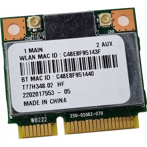Nuova scheda Wi-Fi per laptop Atheros AR5B22, 300 Mbit, Bluetooth 4.0 (1/2)