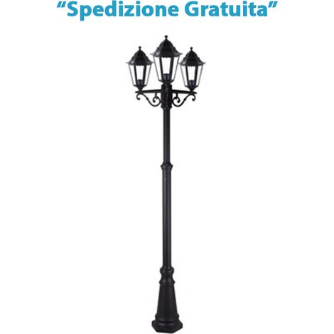LAMPIONE SU PALO SERIE MINERVA 3 LUCI 208 H Cm. (1/3)
