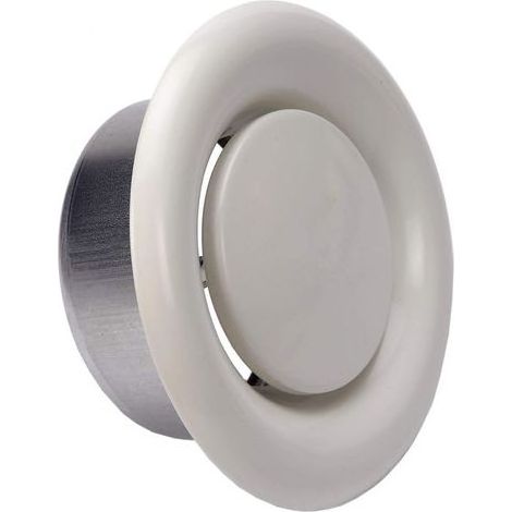AIDUCHO Diffusore da Soffitto Rotondo, Regolabile In Direzione in senso orario / antiorario, il Disco della Valvola up-Regolato 100mm (1/5)
