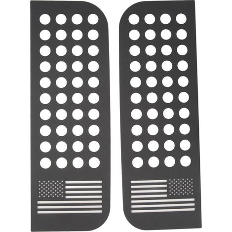 Enhance your JL JT Unlimited with 2PC Rear Door Window Stickers - Aluminum Alloy Glass Cover Trim - Exterior Decoration (1/5)