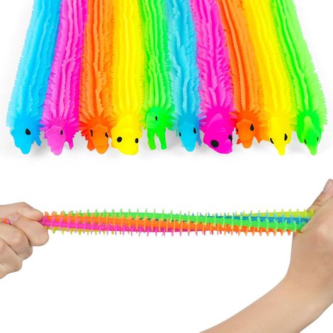 Jouet Sensoriel Corde Extensible - 10 Pièces - TPR Souple - Anti Stress TDAH Autisme - Enfant Adulte - 5 Couleurs (1/5)