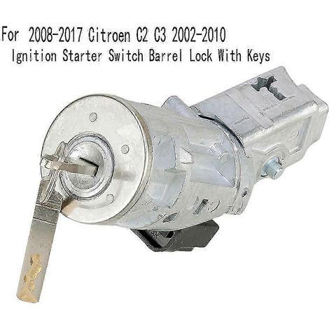 Barillet de contacteur d'allumage avec serrure à clés pour Peugeot Partner MK2 2008-2017 Citroën C2 C3 2002-2017 (1/4)