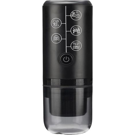 Machine à café portable - Machine à expresso portable 3 en 1 pour café moulu et capsules, idéale pour la voiture, la maison et le camping. Cafetière manuelle. (1/5)