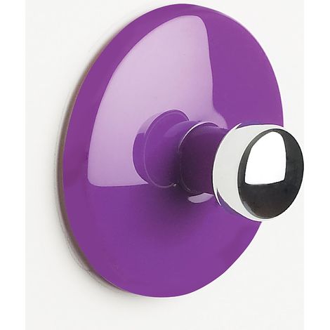 Spirella - Gancio Murale per Asciugamani BOWL - ABS Cromato Durevole - Design Elegante e Moderno - Fissaggio Murale Pratico per Asciugamani - Viola e Argento