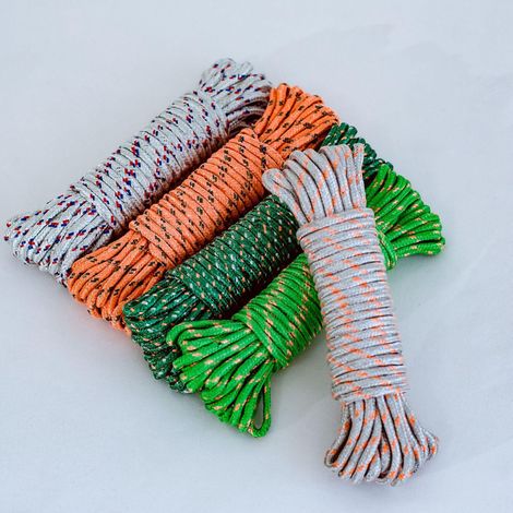 lot De 5 Cordes Linge Multicolore, Fil Dacier Plastifi, Diamtre 4 Mm, Multicolore, 10 Mtres Couleurs Alatoires (1/5)