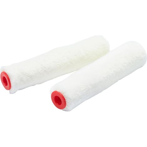 ProDec confezione da 2 rulli di mohair da 4 pollici a pelo lucido per una finitura liscia con vernici lucide e satinate, vernici e tinte per legno su battiscopa, davanzali, porte, armadi