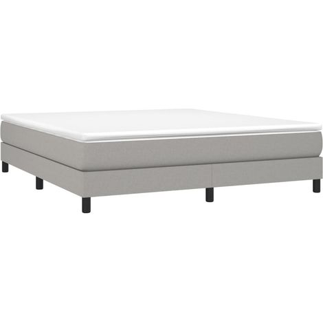 Struttura Letto a Rete a Molle Grigio Chiaro 160x200 cm Tessuto vidaXL