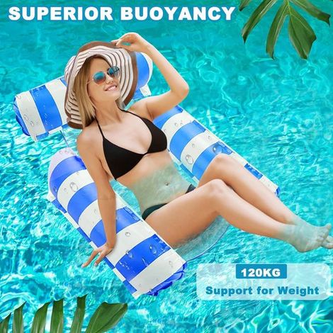Wasserhängematte – 4-in-1-Poolspielzeug, aufblasbar, Sessel, Matratze, Sitz, Schwimmmatte (1/3)