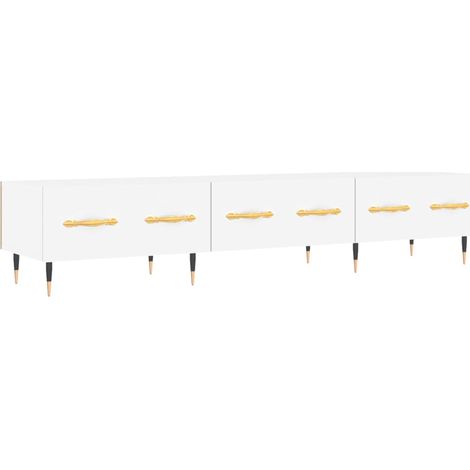 Mueble de TV madera de ingeniería blanco 150x36x30 cm vidaXL