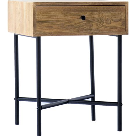 Nordlys - Table de Chevet Nuit Appoint en Bois et Metal (1/5)