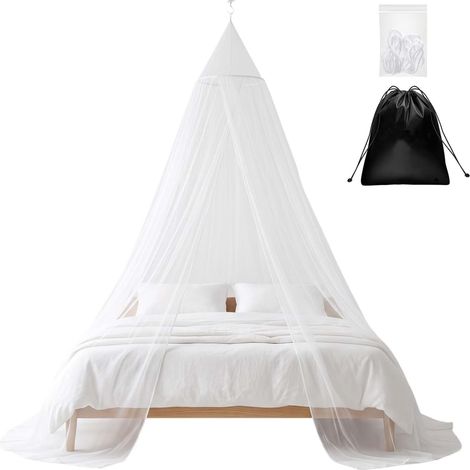 Grande moustiquaire de 2,2 m de haut, 12 m de circonférence, pratique pour voyage, camping, intérieur et extérieur (1/5)