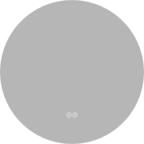 Miroir LED salle de bain rond 80 cm, éclairage avant et arrière, anti-buée, 3 couleurs, variateur continu, mémoire tactile, verre HD 5 mm – CHICFURN (1/5)