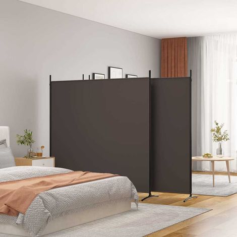 4-Panel Room Divider Brown 698x180 cm Fabric vidaXL