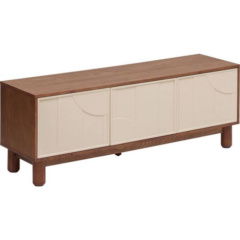 Unterschrank 2 Türen 4 Regale Jilani braun 140x40cm - Atmosphera créateur d'intérieur