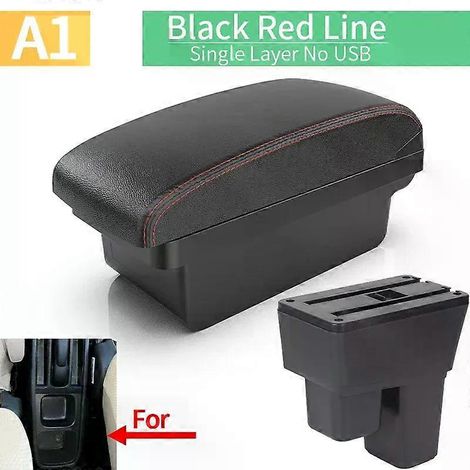 Boîte de rangement double couche pour accoudoir de console centrale Honda Fit Jazz 2 (2008-2013), accessoires auto, port USB (1/5)