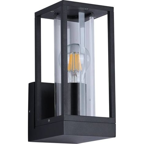 Aplique De Pared Exterior "LUZY" E27 IP44 - Negro