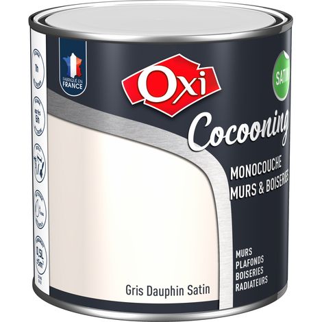 Owatrol-COCOONING MURS & BOISERIES SATIN-Peinture d'intérieur monocouche pour murs & boiseries-Gris Dauphin 0.5 litre