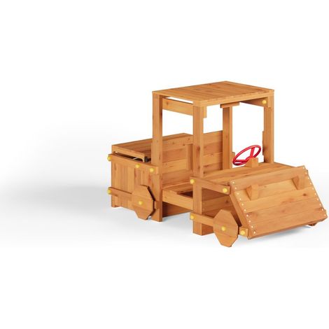 Funni Aire de Jeux Enfant Extérieure – Bois Teck – Tour de Jeux Jardin – Jusqu’à 2 Enfants – EN 71 (1/5)