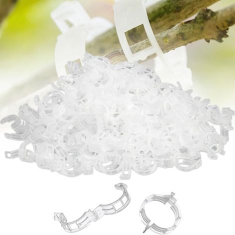 Clip en plastique sécurisé pour plantes, Clips Support pour Attacher Les Plantes de jardin Clips (300 Pièce Transparent) (1/3)