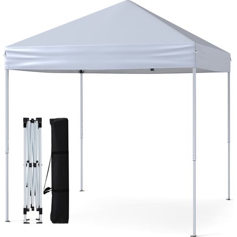 2x2m Faltpavillon, wasserdicht, UV-Schutz 50+, weiß